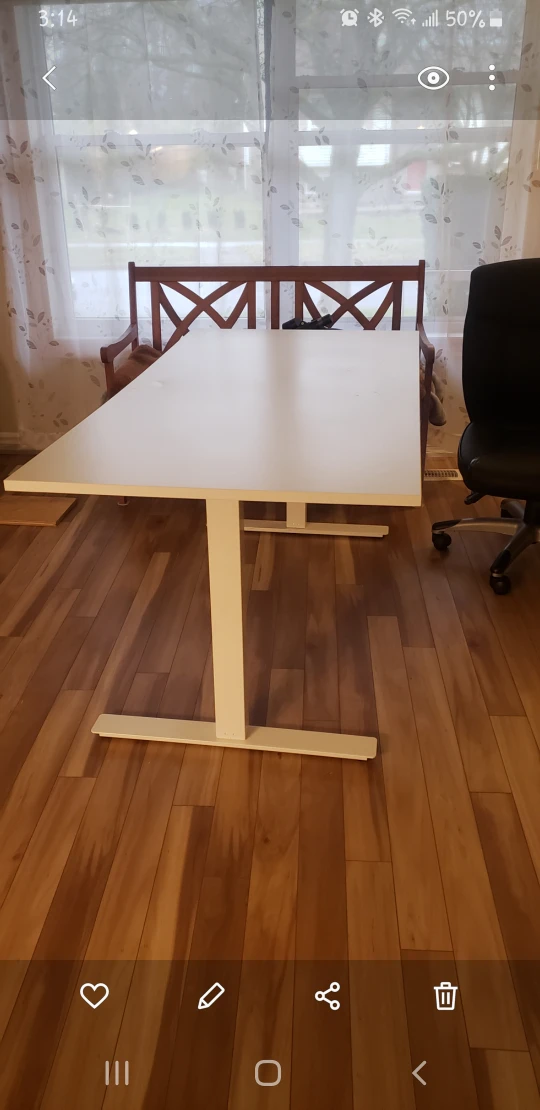 White Standing Desk