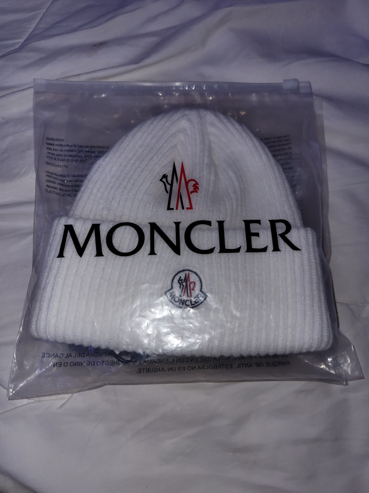 White Moncler Beanie