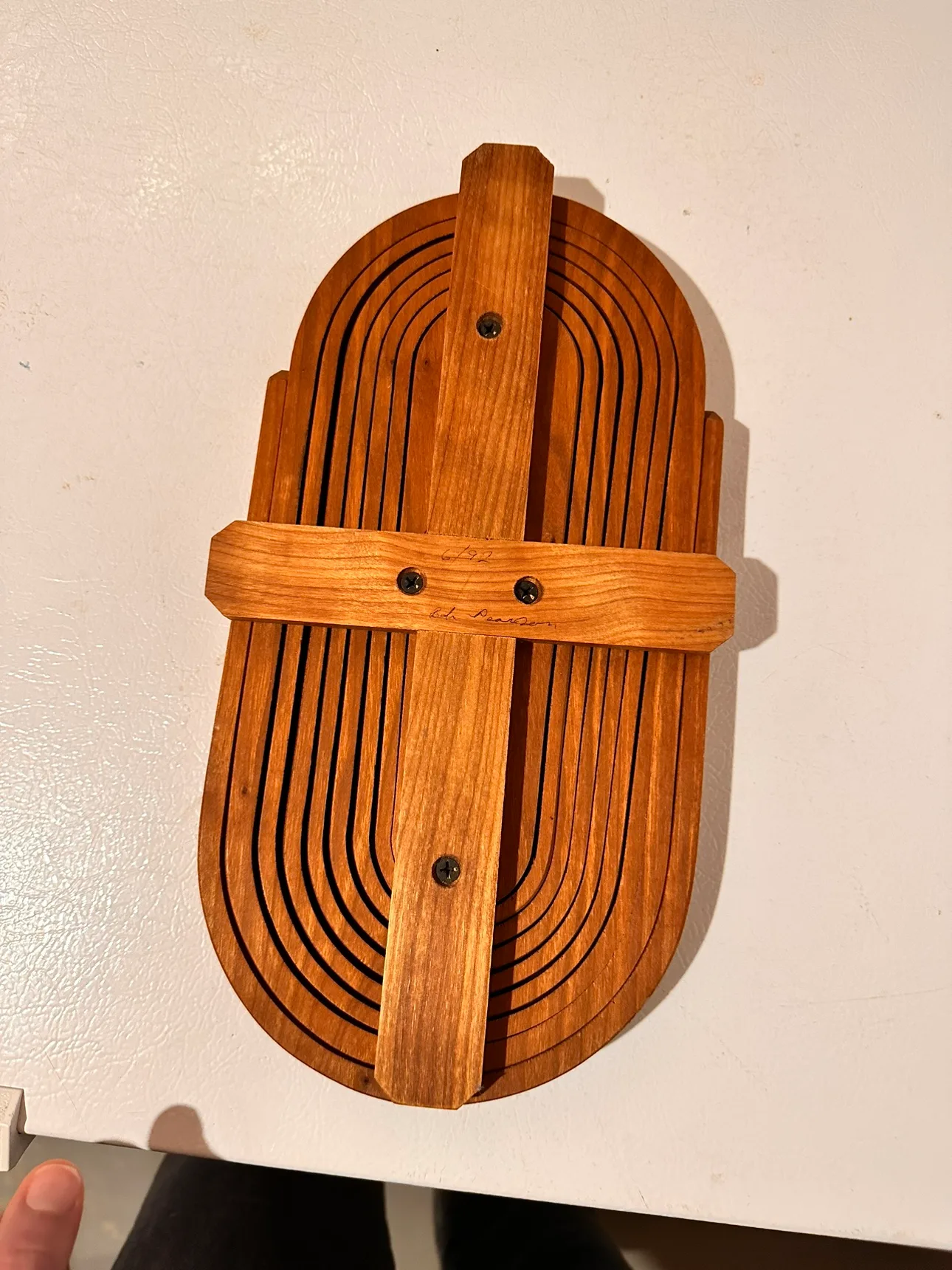 Wooden Collapsible Basket handmade image indicator(4)