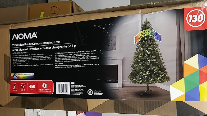 7 ft Pre-lit Colour-Changing Christmas Tree