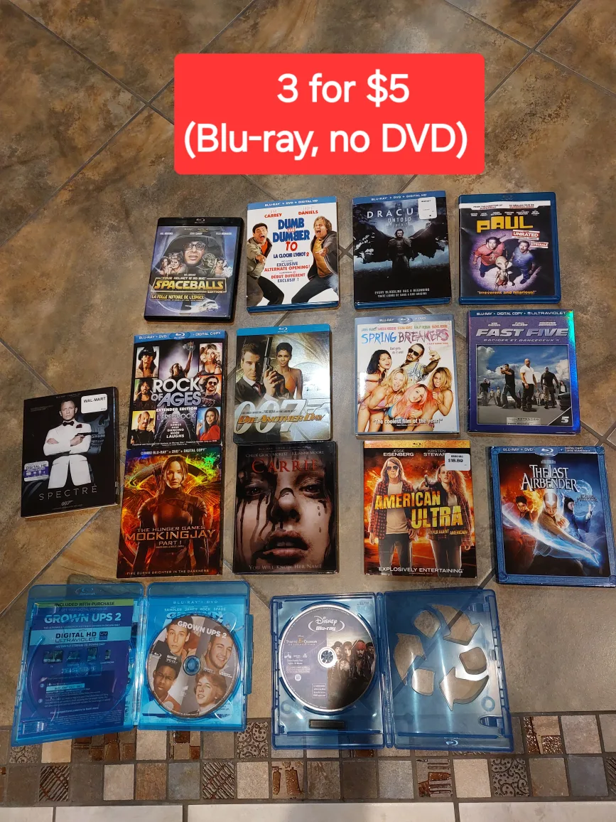 Blu-ray movies 🍿*price on the photos image indicator(5)