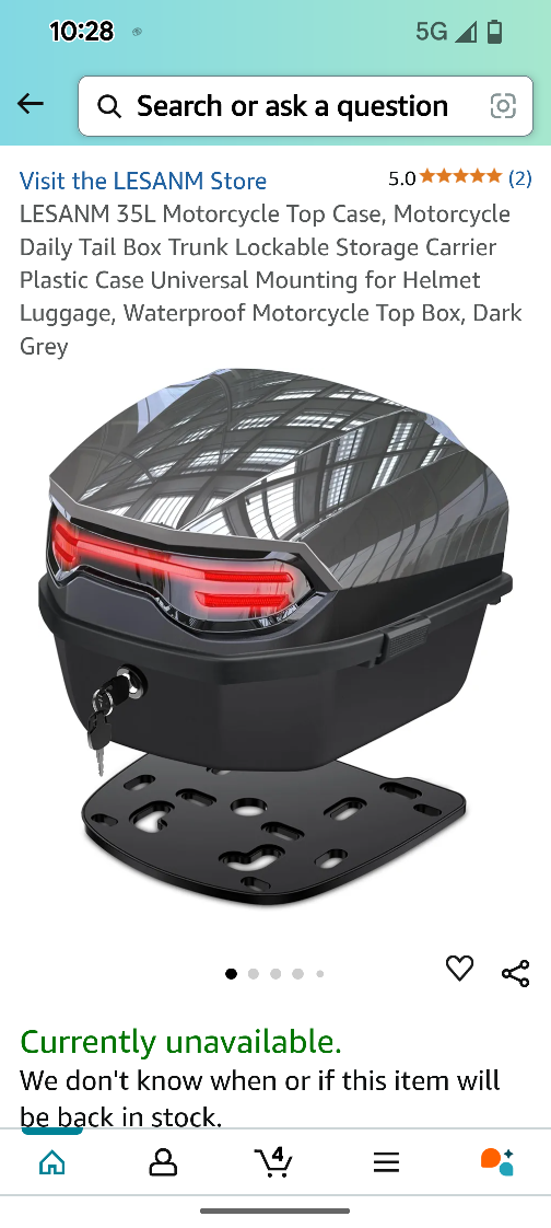 Motorcycle Top Case Trunk