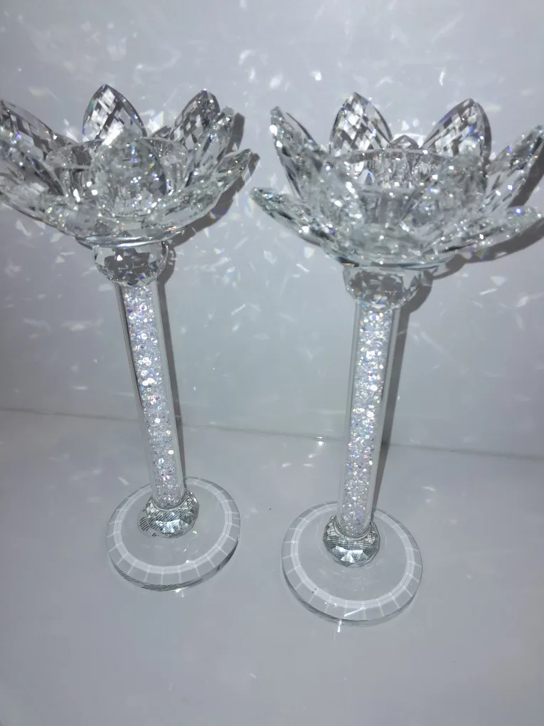 Crystal Lotus Candle Holders thumbnail