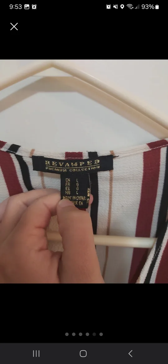 Revamped Premium Collection Striped Blouse, size large (L) image indicator(5)