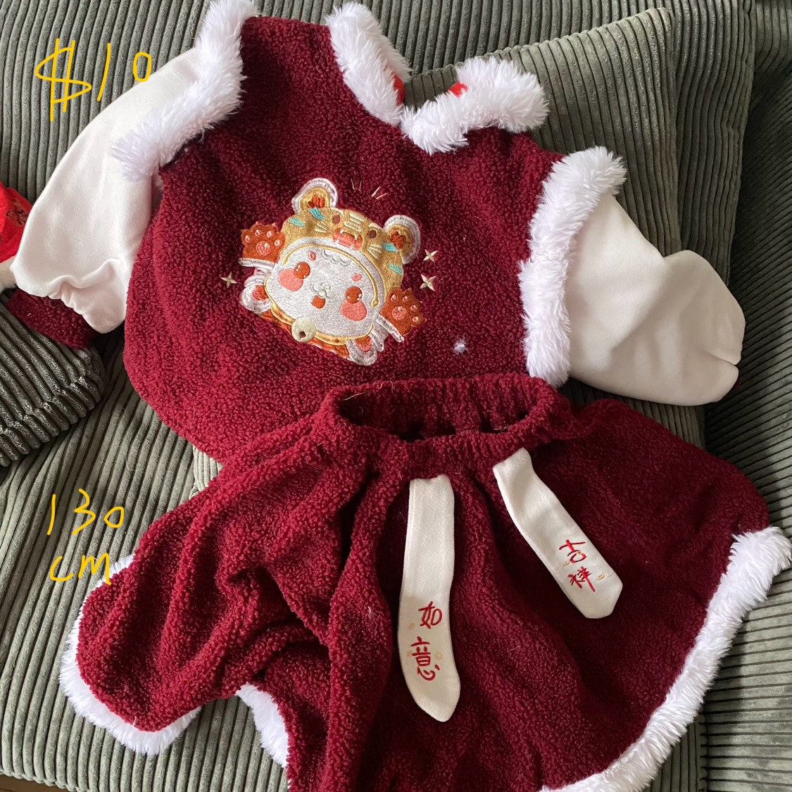 Chinese new year clothes for kids 6-8yo