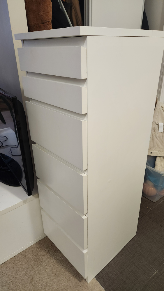 Ikea White 6 Drawer Dresser