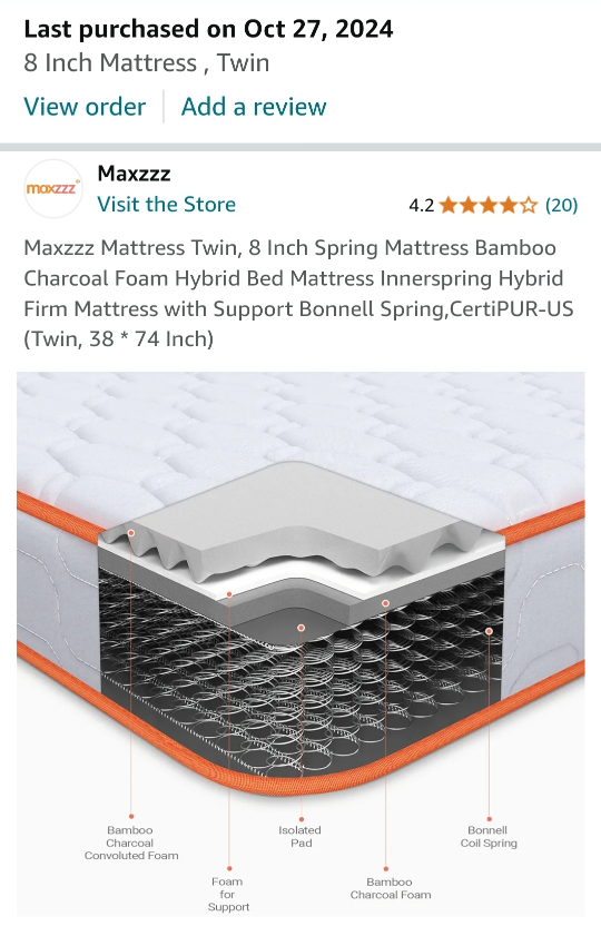 Maxzzz Twin Mattress - photo 3