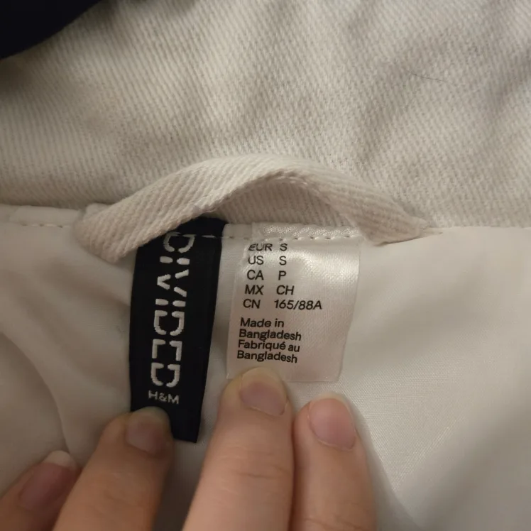 H&M White Racing Jacket Men's Small image indicator(2)