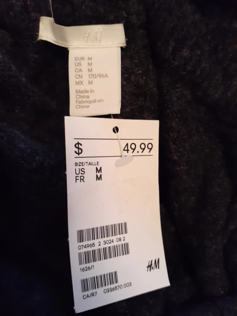 Grey Oversized Off Shoulder Turtleneck Sweater image indicator(3)