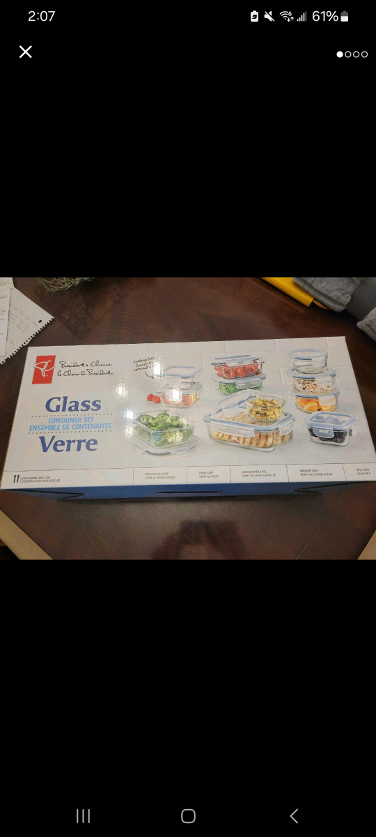 11 Piece Glass Food Storage Container Set