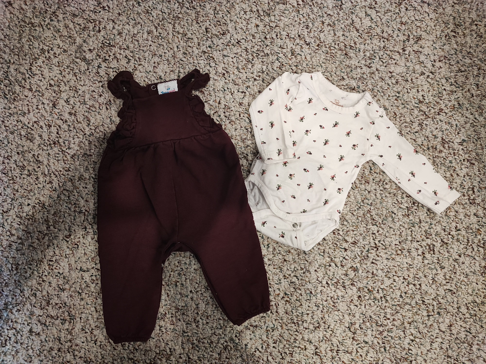 Topomini Baby Girl Overall & Bodysuit Set - photo 3