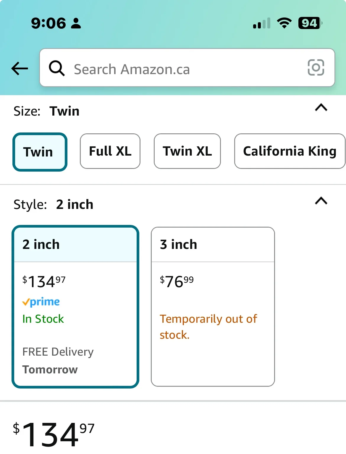 Mattress topper, 2 inch memory foam image indicator(2)