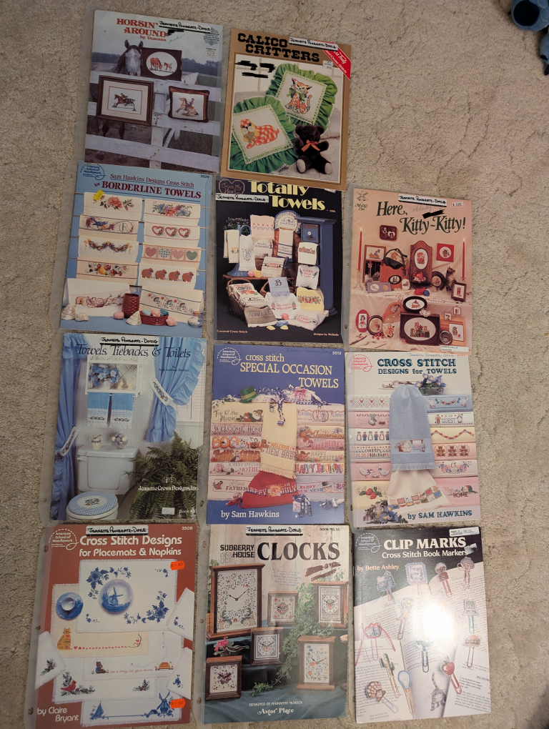 Set 5 - Cross Stitch Pattern Books - 10 Books