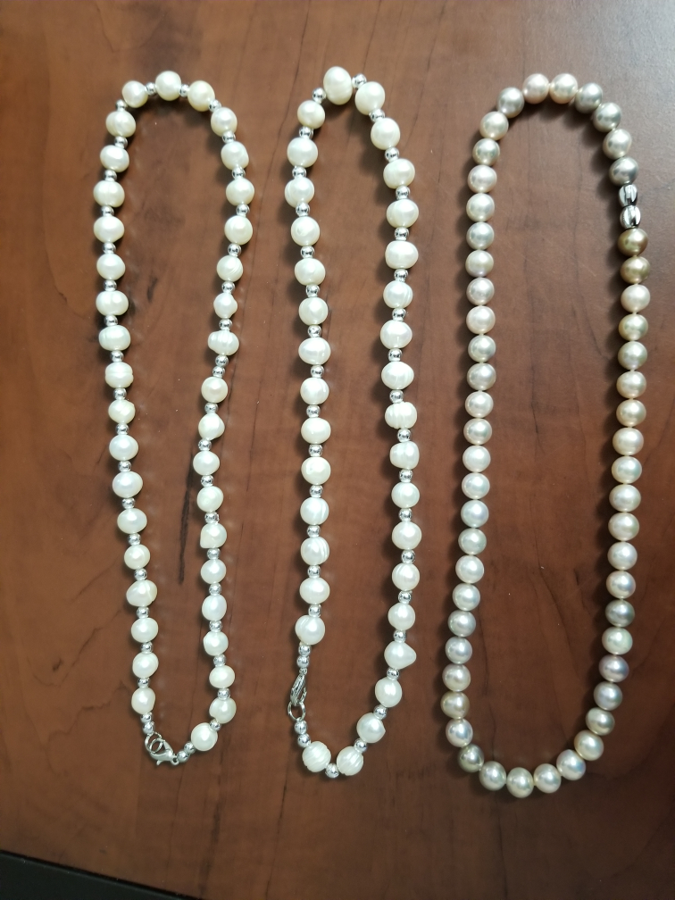 3 Pearl Necklaces