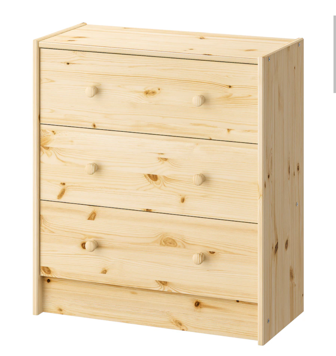 2x 3-Drawer Dresser (40 each) - photo 3