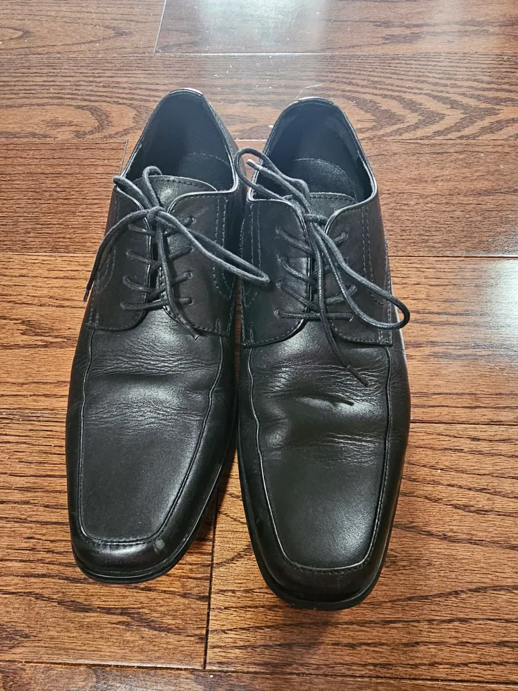 Men's Aldo Black Leather Dress Shoes thumbnail