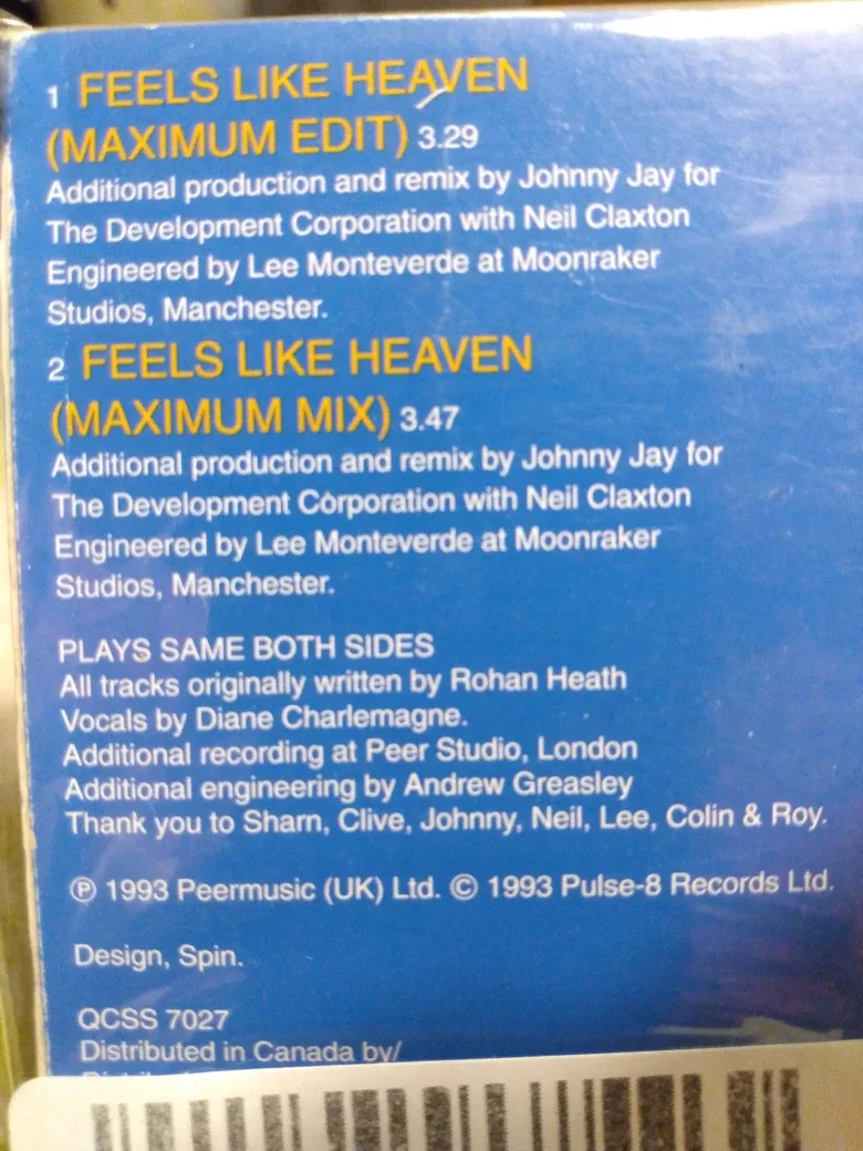 Urban Cookie Collective - Feels Like Heaven Cassingle image indicator(2)