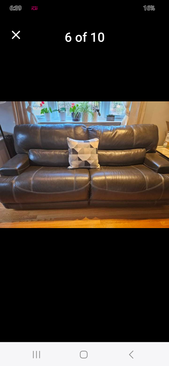 Ashley two Leather Reclining Sofa