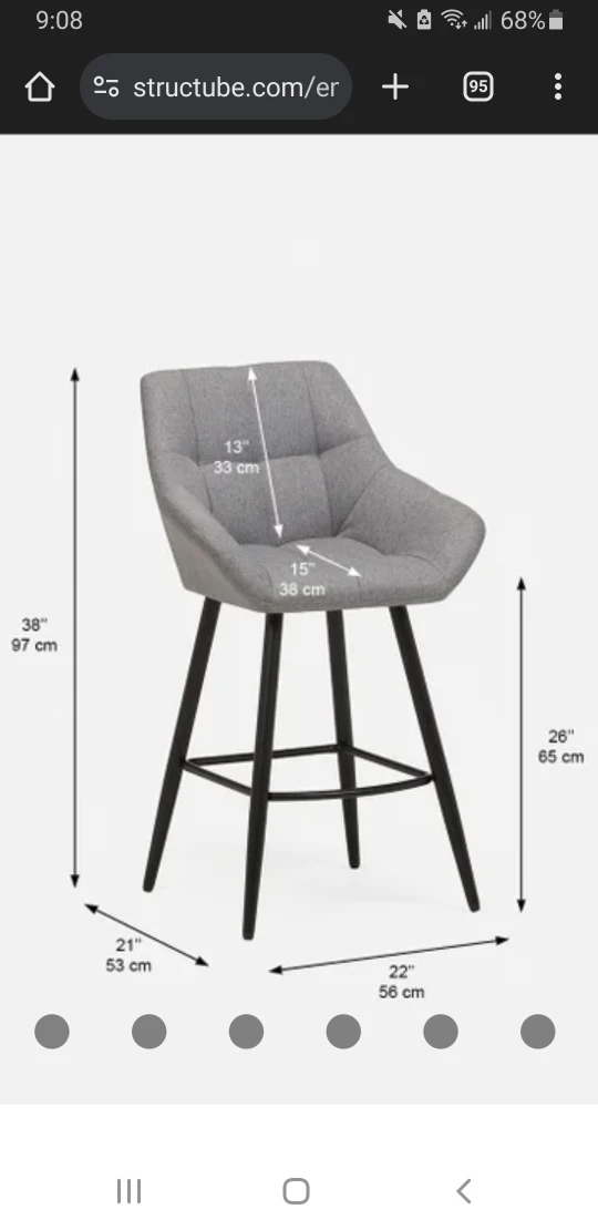 Structube Camila Counter Stools (2) - photo 3