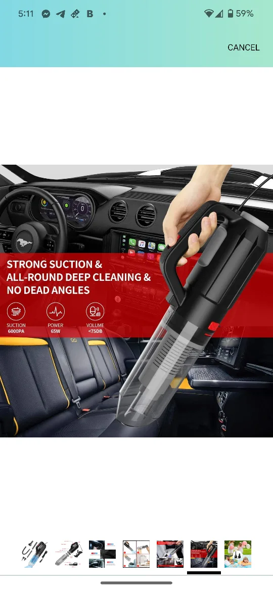 Handheld Car Vacuum Cleaner image indicator(5)