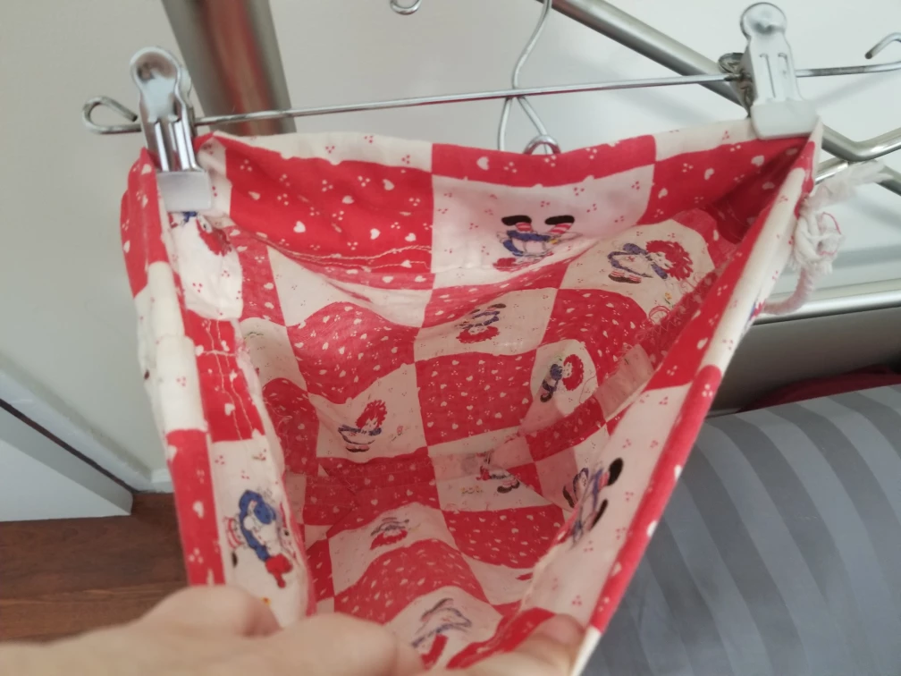 Vintage Raggedy Ann Drawstring Bag, homemade - photo 3