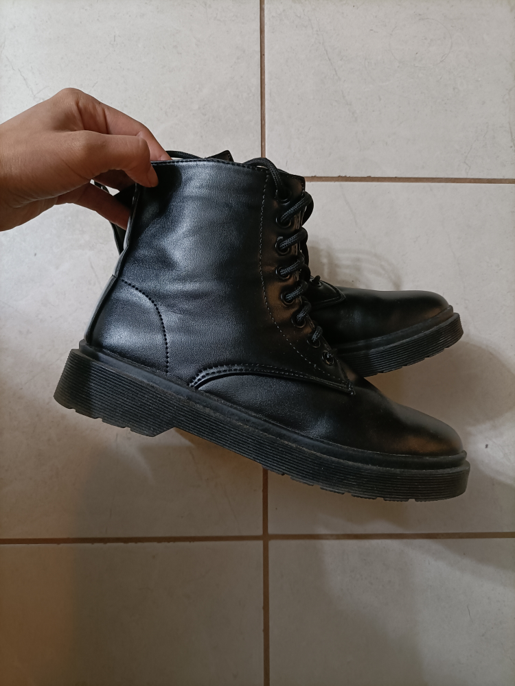Black Faux leather boots (MOVING NEED GONE ASAP)