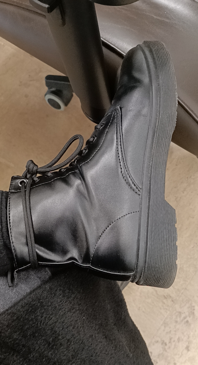Black Faux leather boots (MOVING NEED GONE ASAP) - photo 3