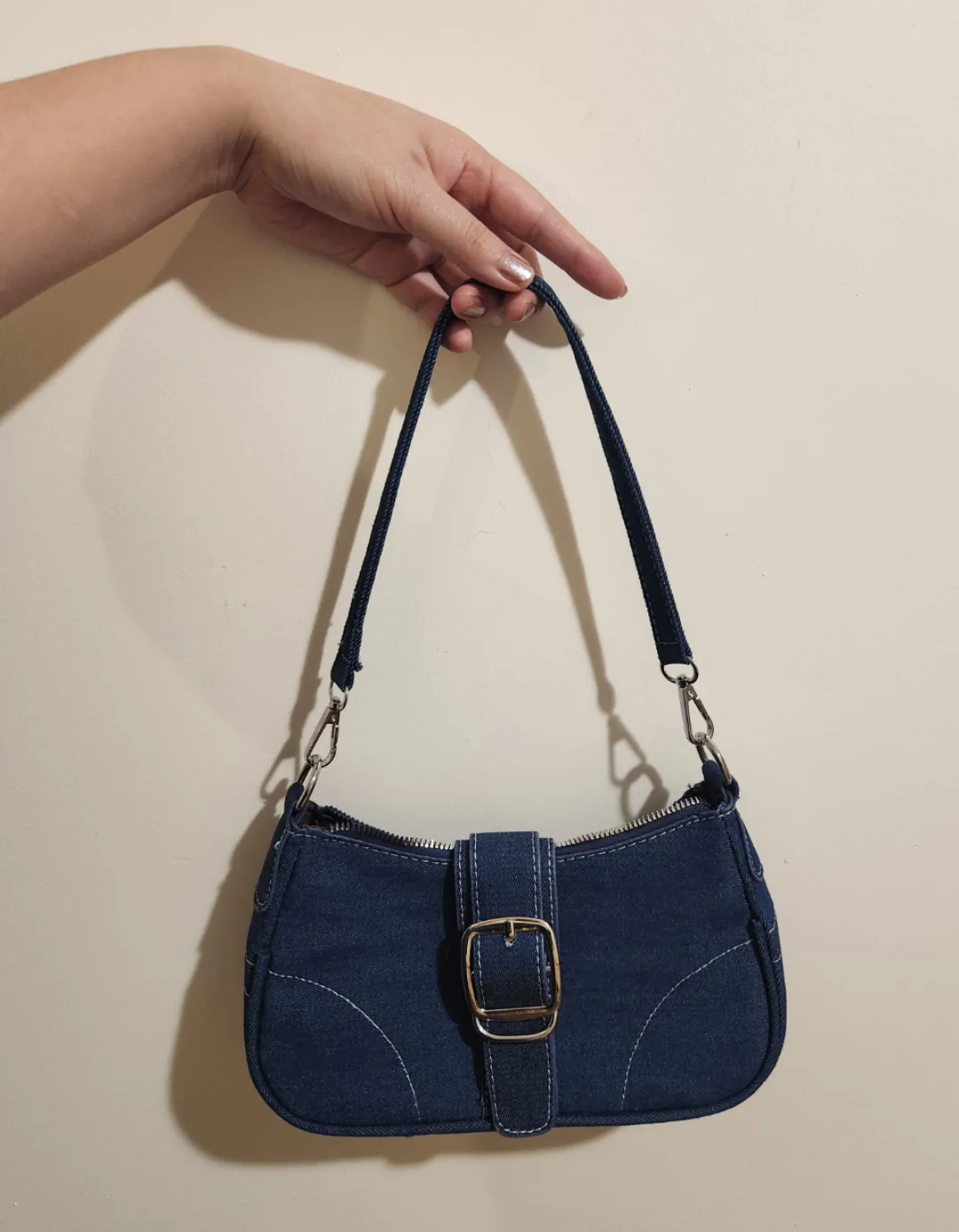 🥕 Blue Denim Buckle Bag thumbnail