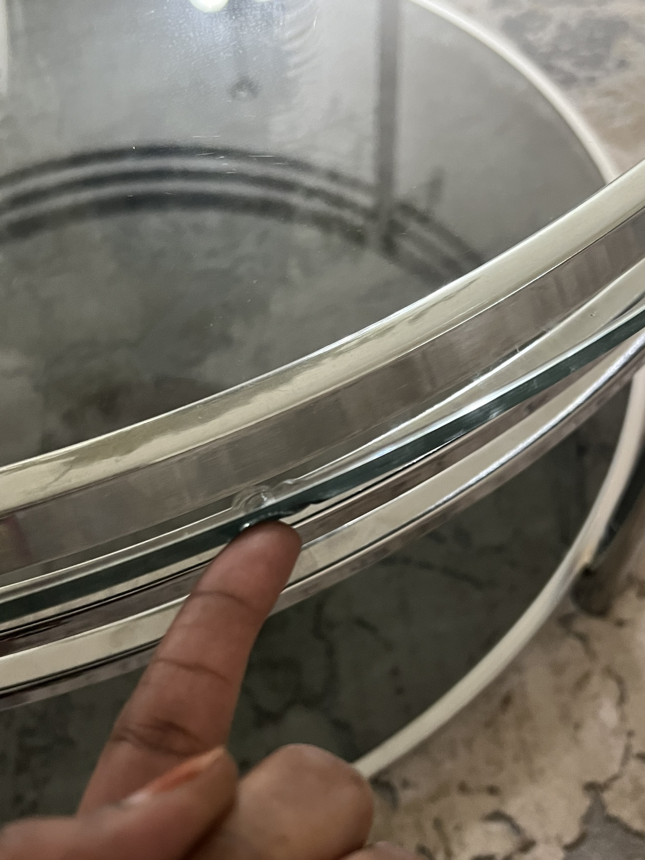 Glass Coffee Table with Metal Base - photo 4