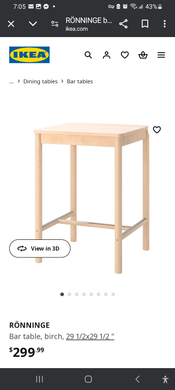 IKEA Rönninge Bar Table - photo 2