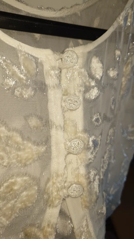 White Floral Sheer Dress image indicator(3)