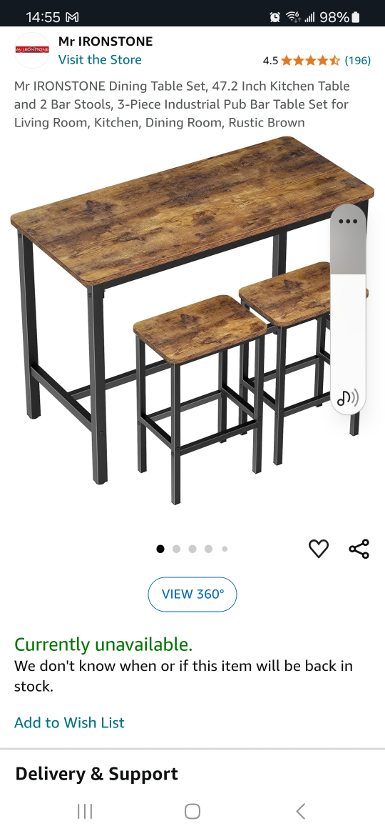 Like New - Dining Table Set with 2 Bar Stools - photo 3