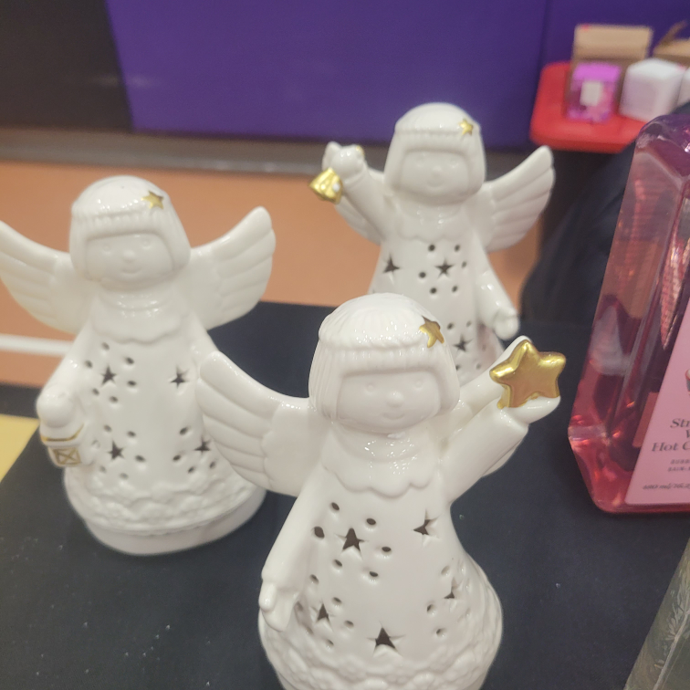 Set of 3 ceramic Angel Figurines