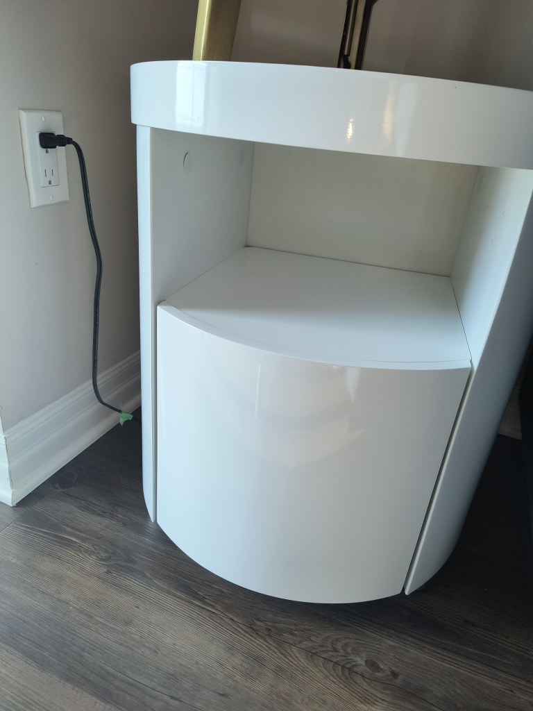 White Round Nightstand- TWO - photo 4