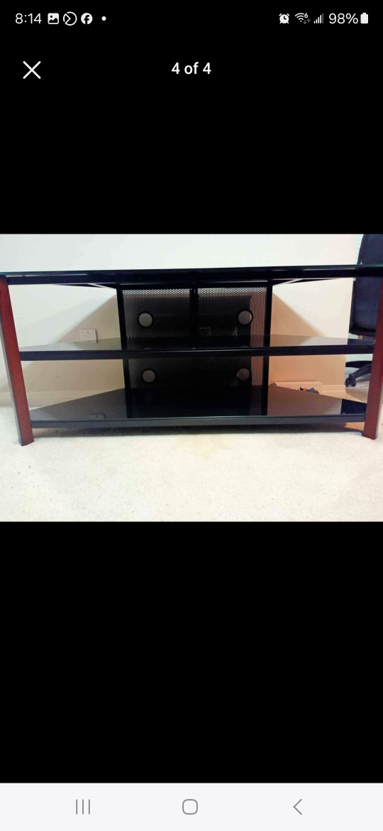 Black Glass  TV Stand - photo 2