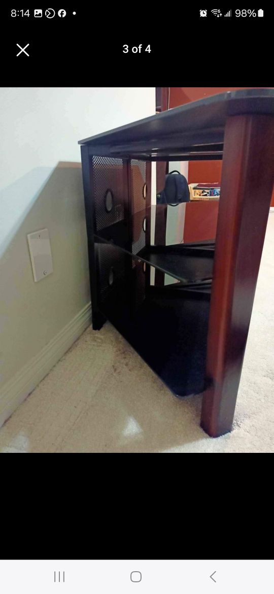 Black Glass  TV Stand - photo 3