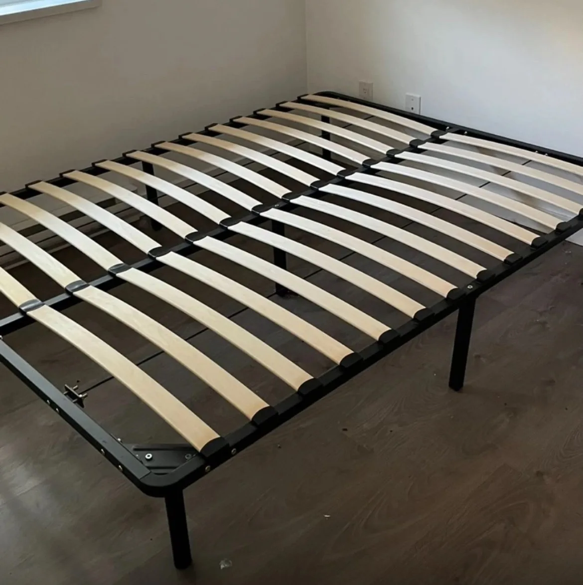 Queen Size Metal Bed Frame with Slats thumbnail