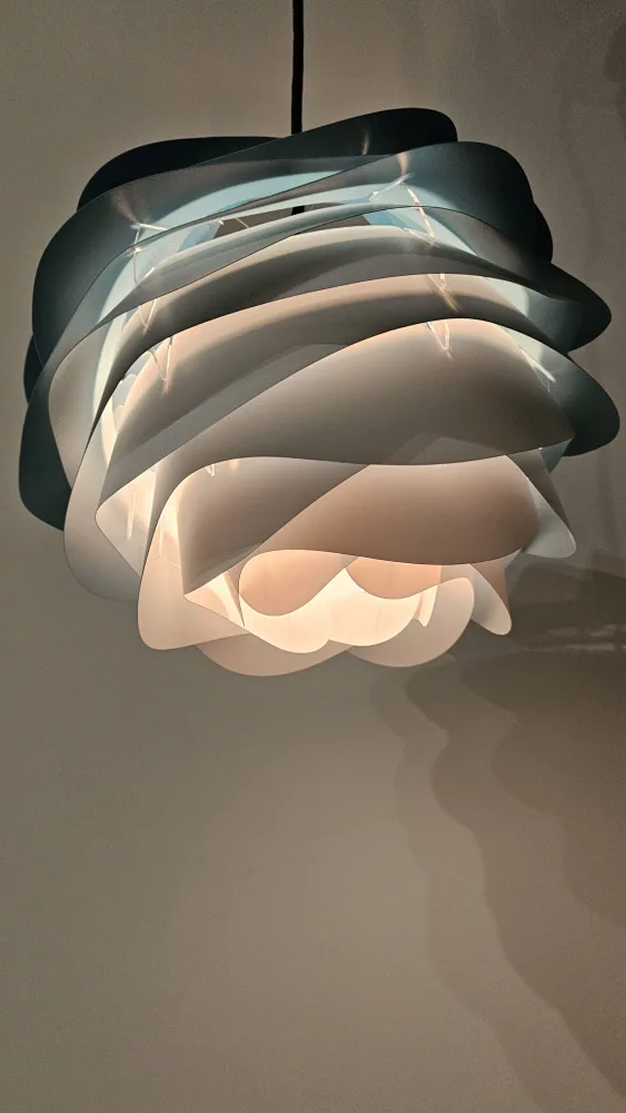 Blue and White Pendant Light thumbnail