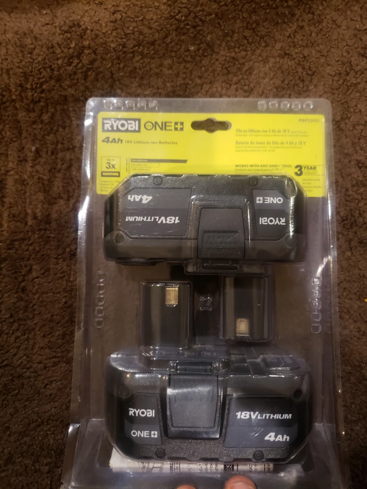 Ryobi One+ 18V Lithium-Ion Batteries 4Ah 3 Pack
