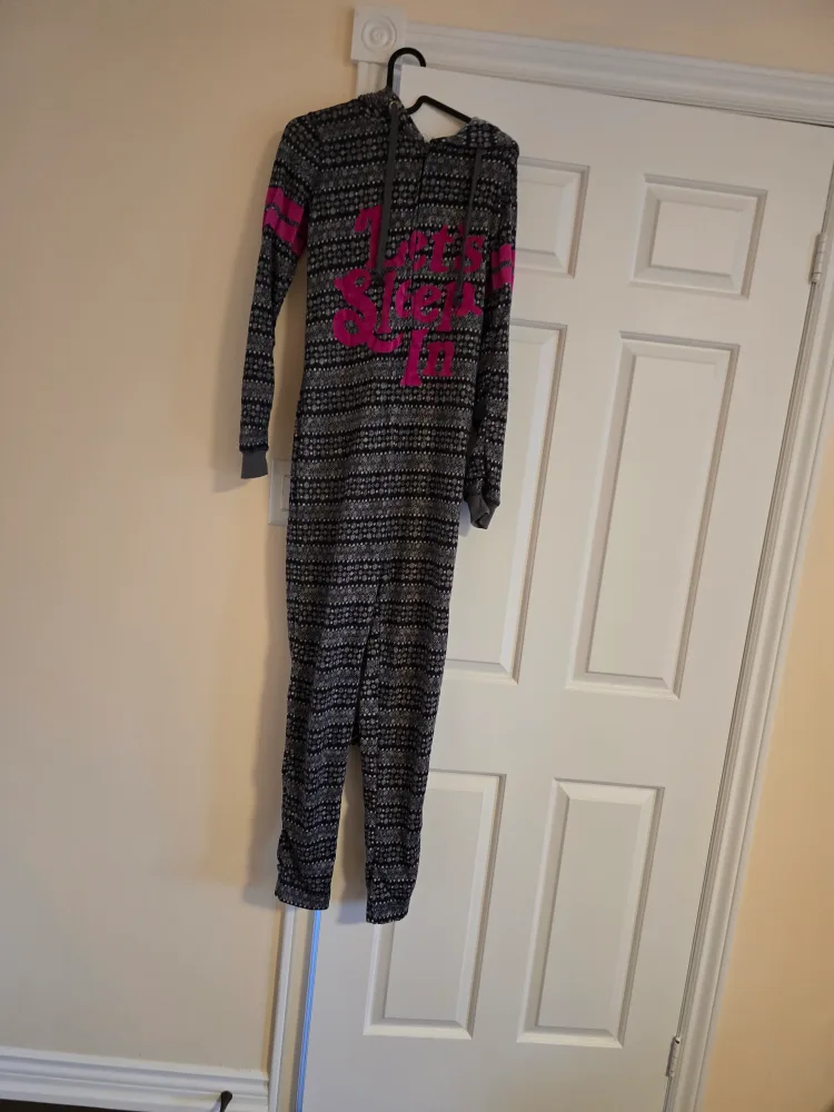 Women's Grey and Pink Sleepsuit image indicator(2)