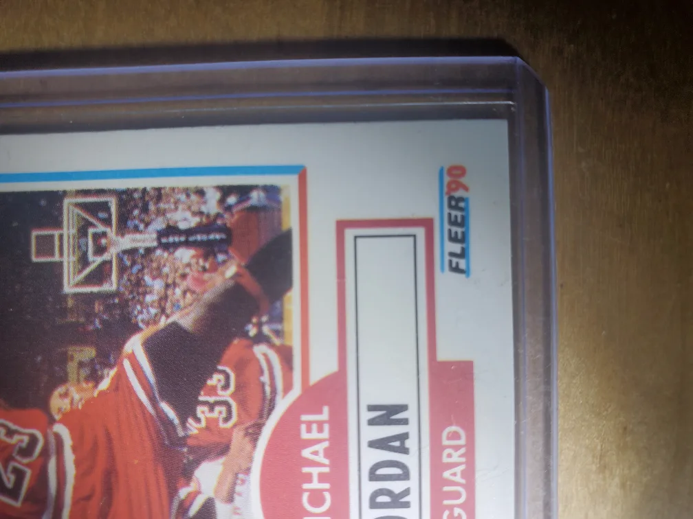 Michael Jordan 1990 Fleer NBA Basketball card dunking image indicator(9)