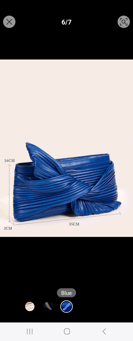 Blue Pleated Clutch - photo 2