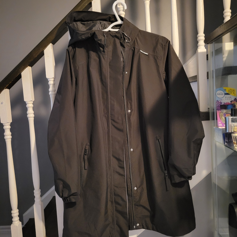 Black Rain Jacket with Hood - photo 2
