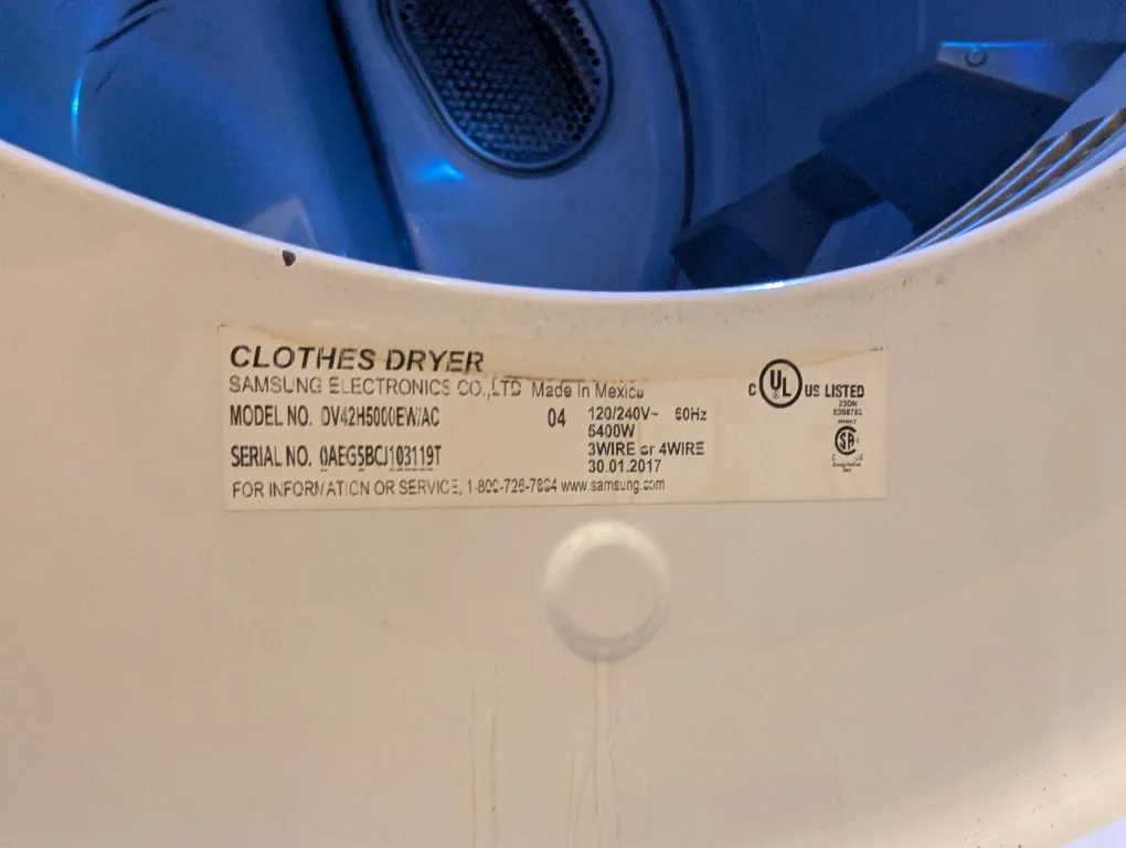 Samsung Electric Dryer image indicator(2)