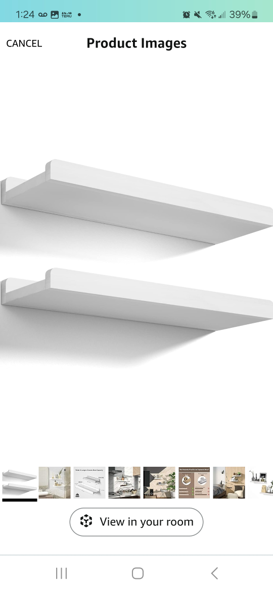 Amada Home Furnishing Wall Shelf - White