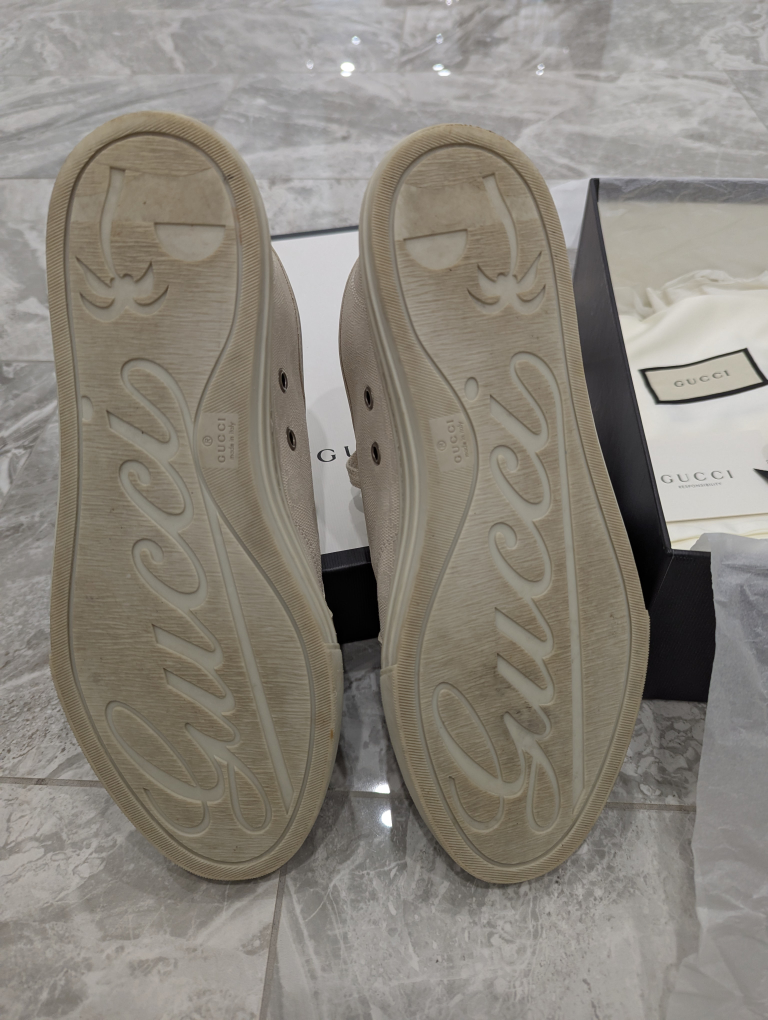 Gucci Off-White Canvas Low Top Sneakers - photo 3