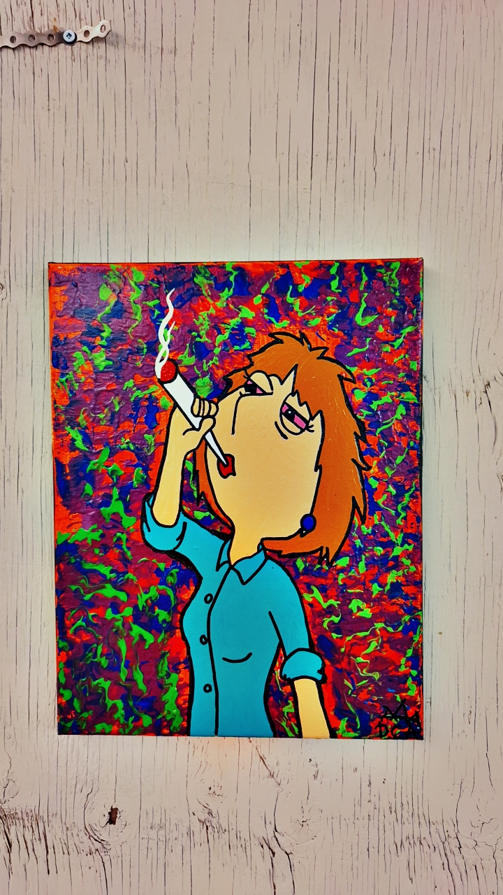 Hand-painted canvas art