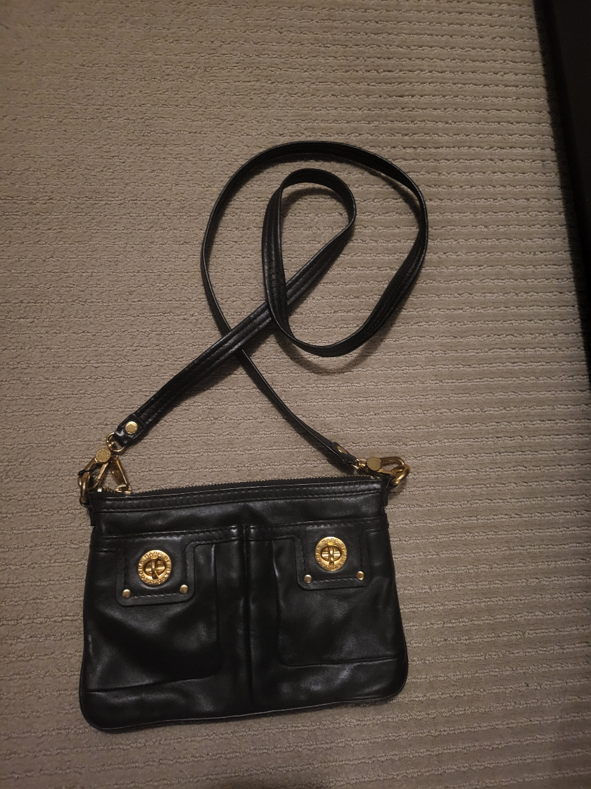 Marc Jacobs Black Leather Crossbody Bag