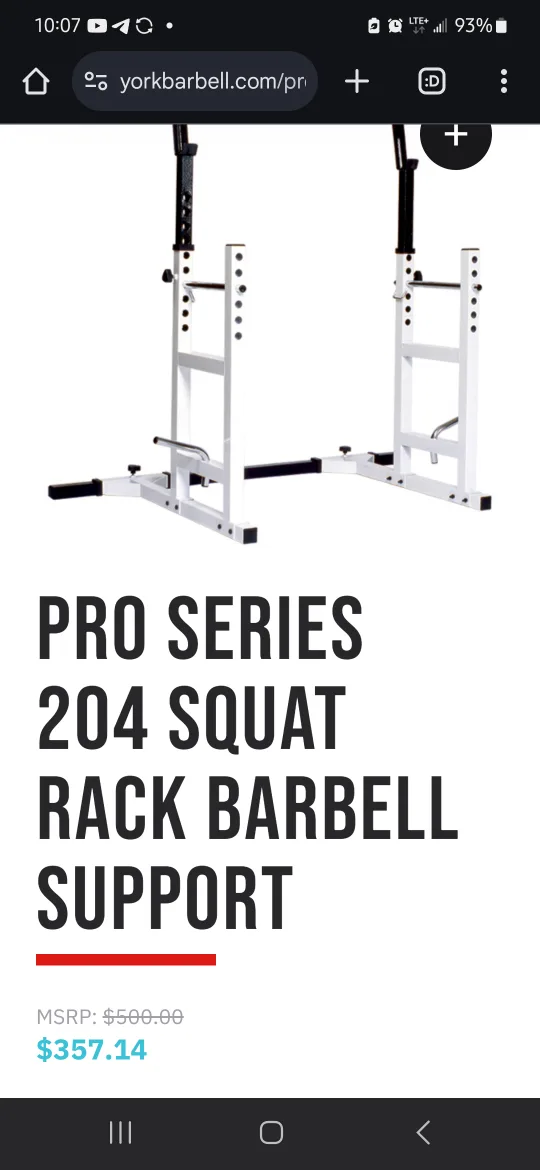 Used York Barbell Pro Series 204 Squat Rack image indicator(3)