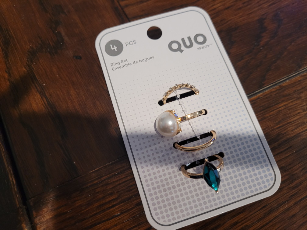 Quo Beauty 4 pc Ring Set